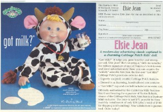 Elsie Jean got milk? Cabbage Patch — half-page