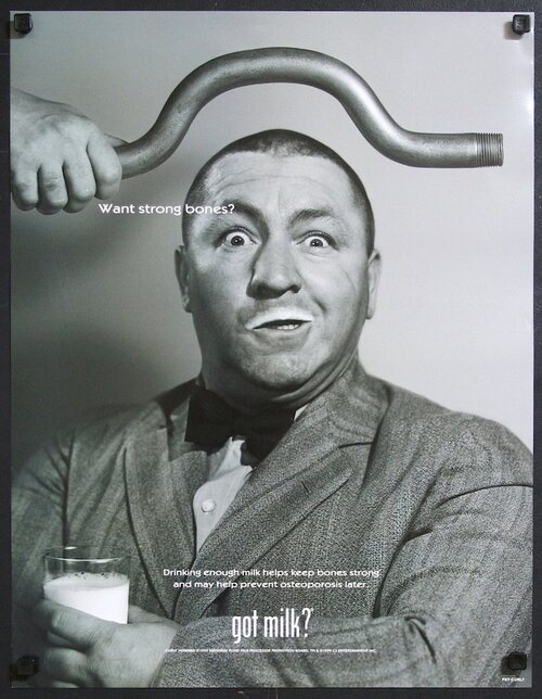 Curly Howard / Three Stooges — 25×19 display poster