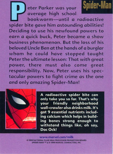 Original 1999 promotional card — reverse
