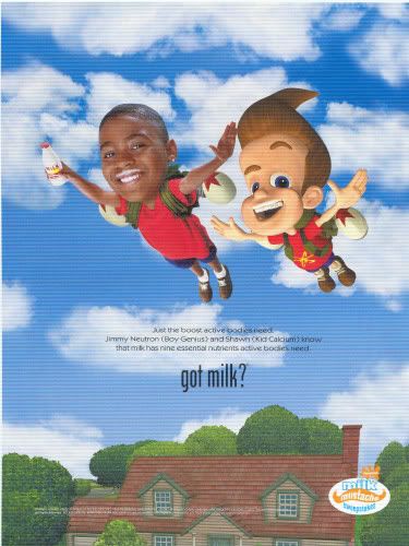 Shawn and Jimmy Neutron - Nickelodeon Milk Mustache winner