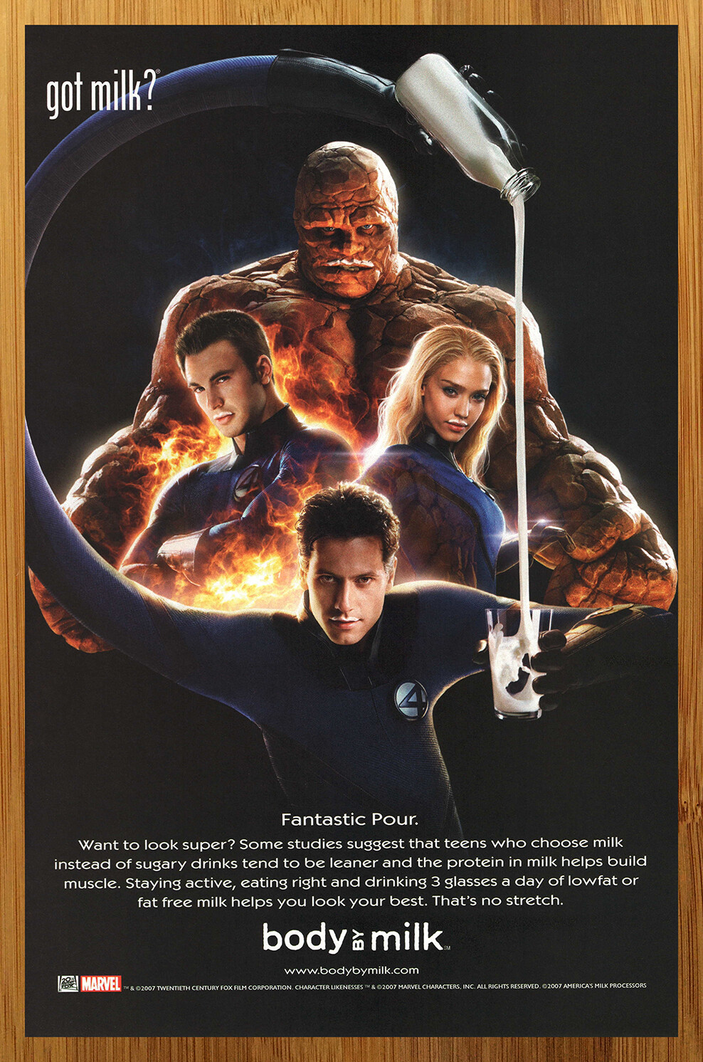 Fantastic Four cast — fiery background