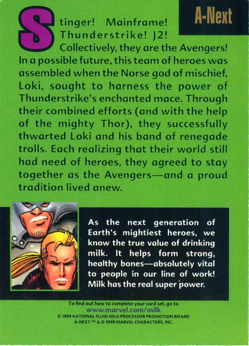 Original 1999 promotional card — reverse