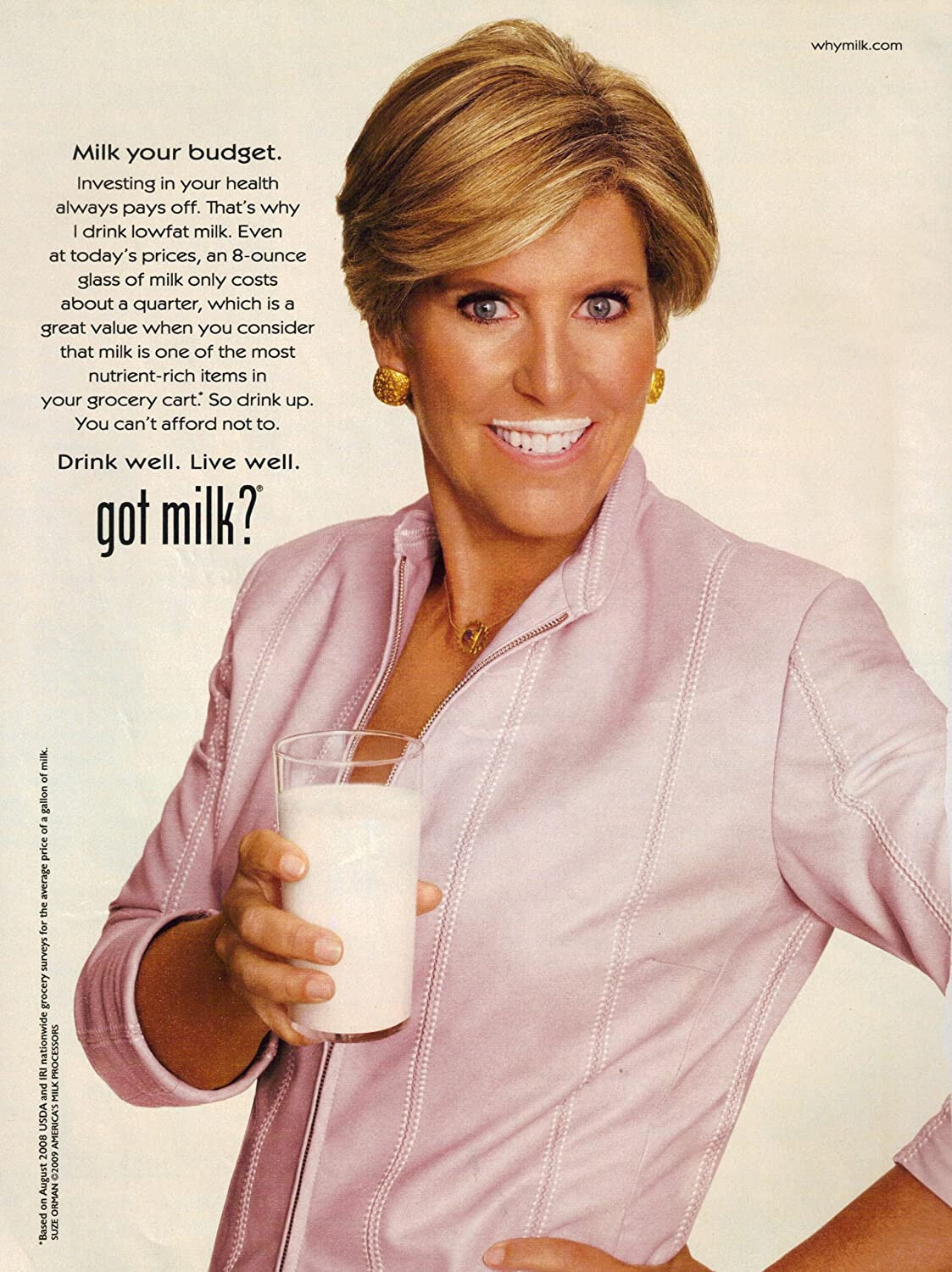 Suze Orman — Milk Your Budget