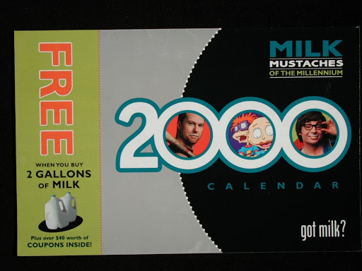 Milk Mustaches of the Millennium calendar