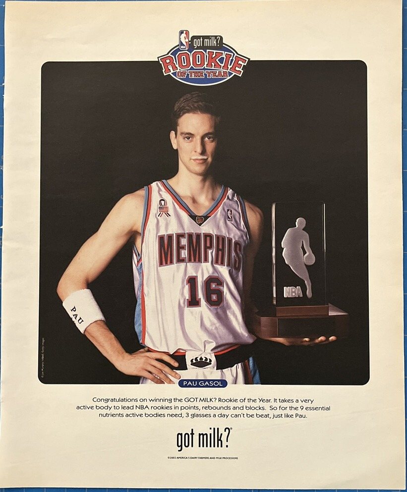 Pau Gasol - 2002 Rookie of the Year newspaper