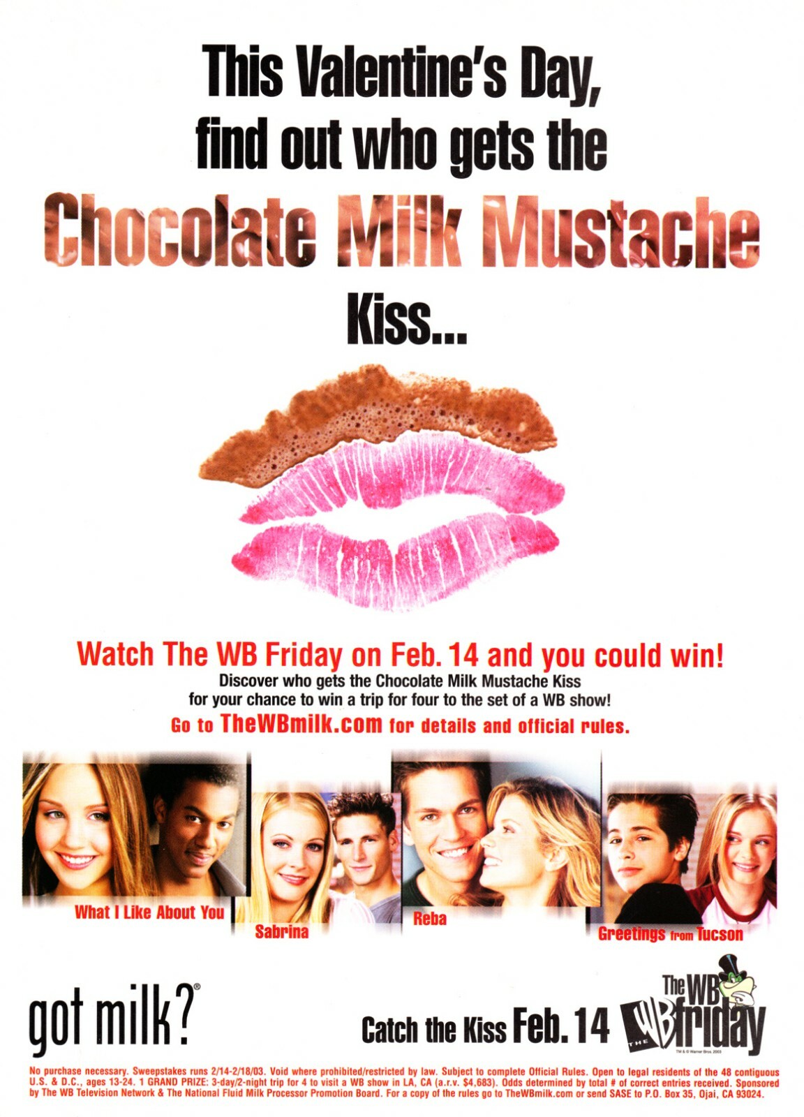 Valentine’s Day kissing pig — chocolate milk mustache