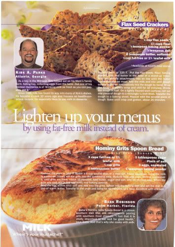 Milk on the Menu Recipe Challenge Winners p4 — MWYM 1998 — the collector historical scan