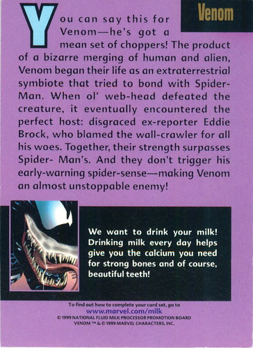 Original 1999 promotional card — reverse