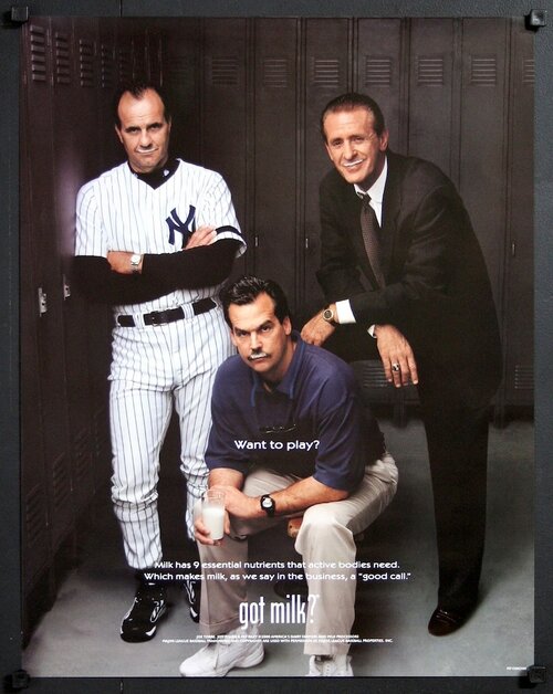 Joe Torre / Jeff Fisher / Pat Riley — “Want to Play?” 25×19 poster