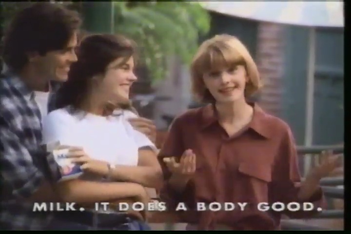Tiffani-Amber Thiessen with “Milk. It Does a Body Good.” end card