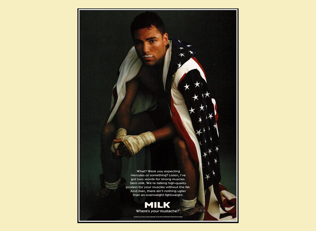Oscar De La Hoya — high-resolution period seller scan