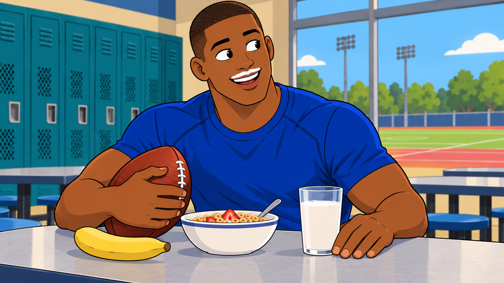 Original illustration for the Fuel Up to Play 60 collection