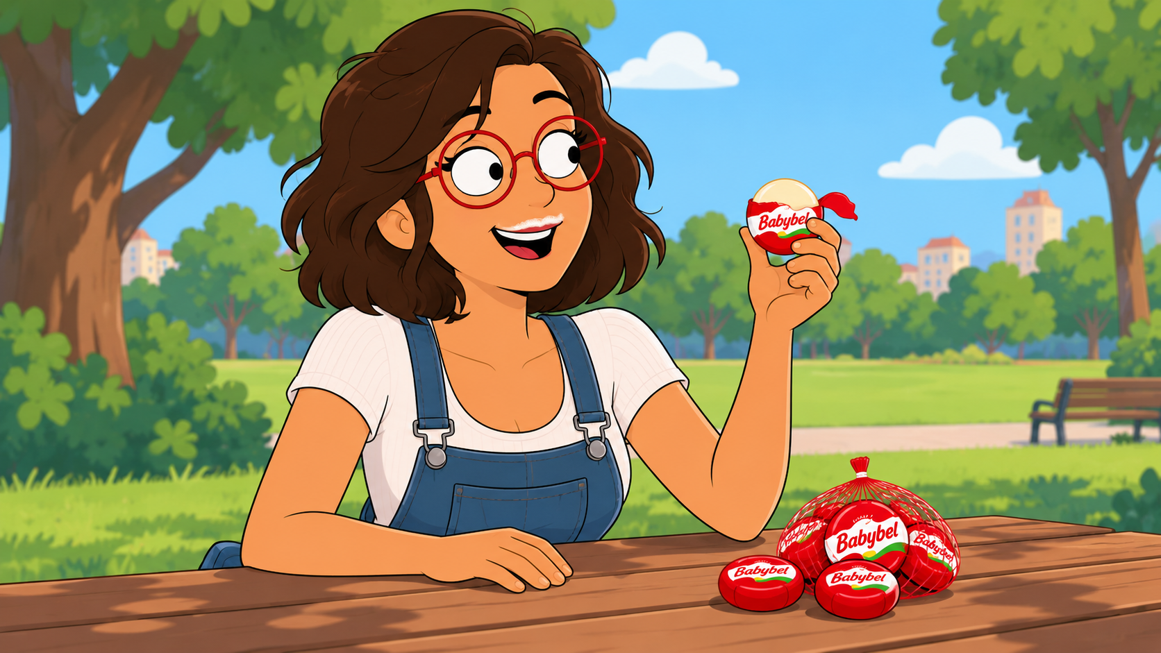 Original illustration for Babybel — Du lait et de la bonne humeur à croquer
