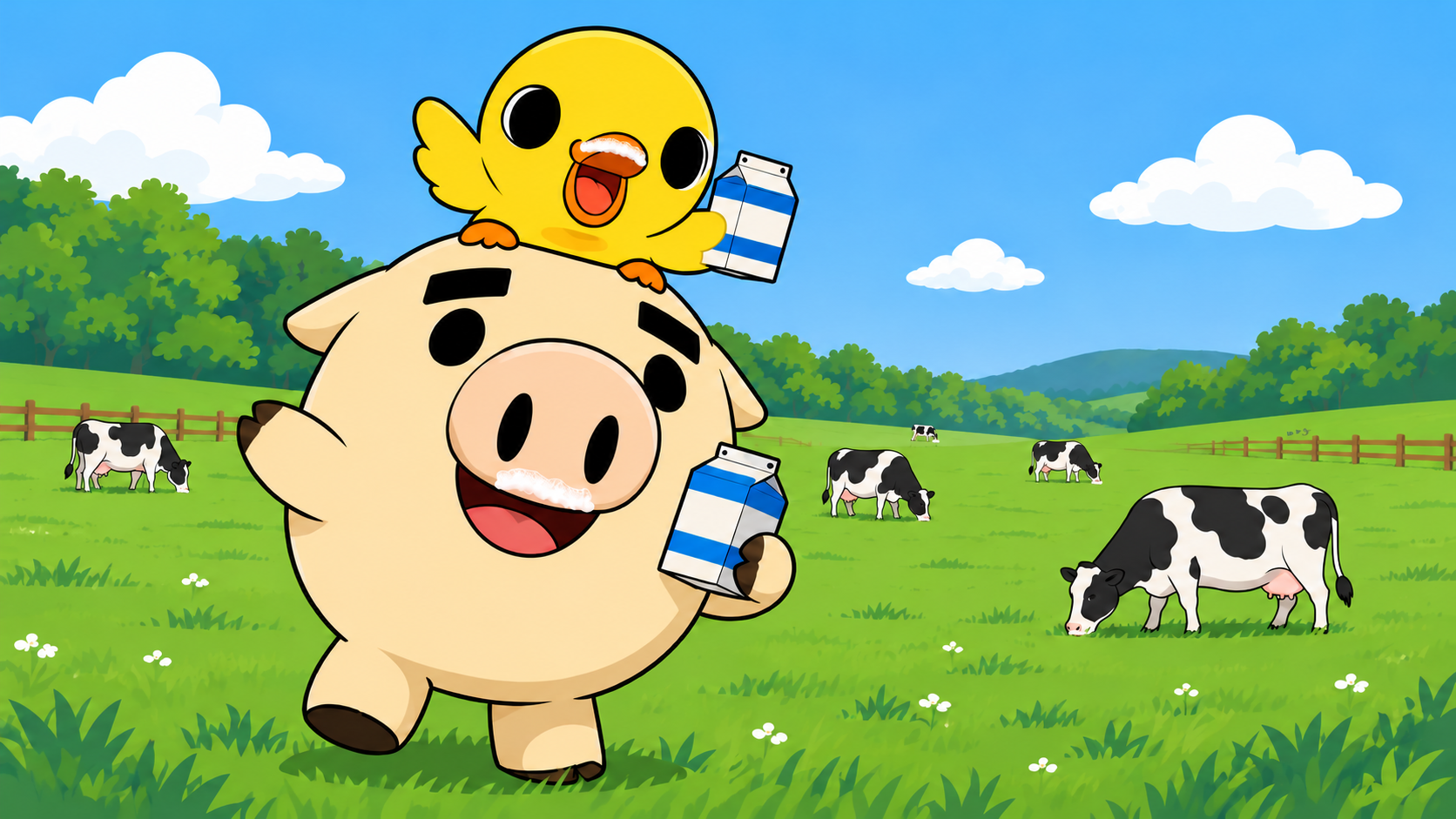 Original illustration for We Love Milk photo contest