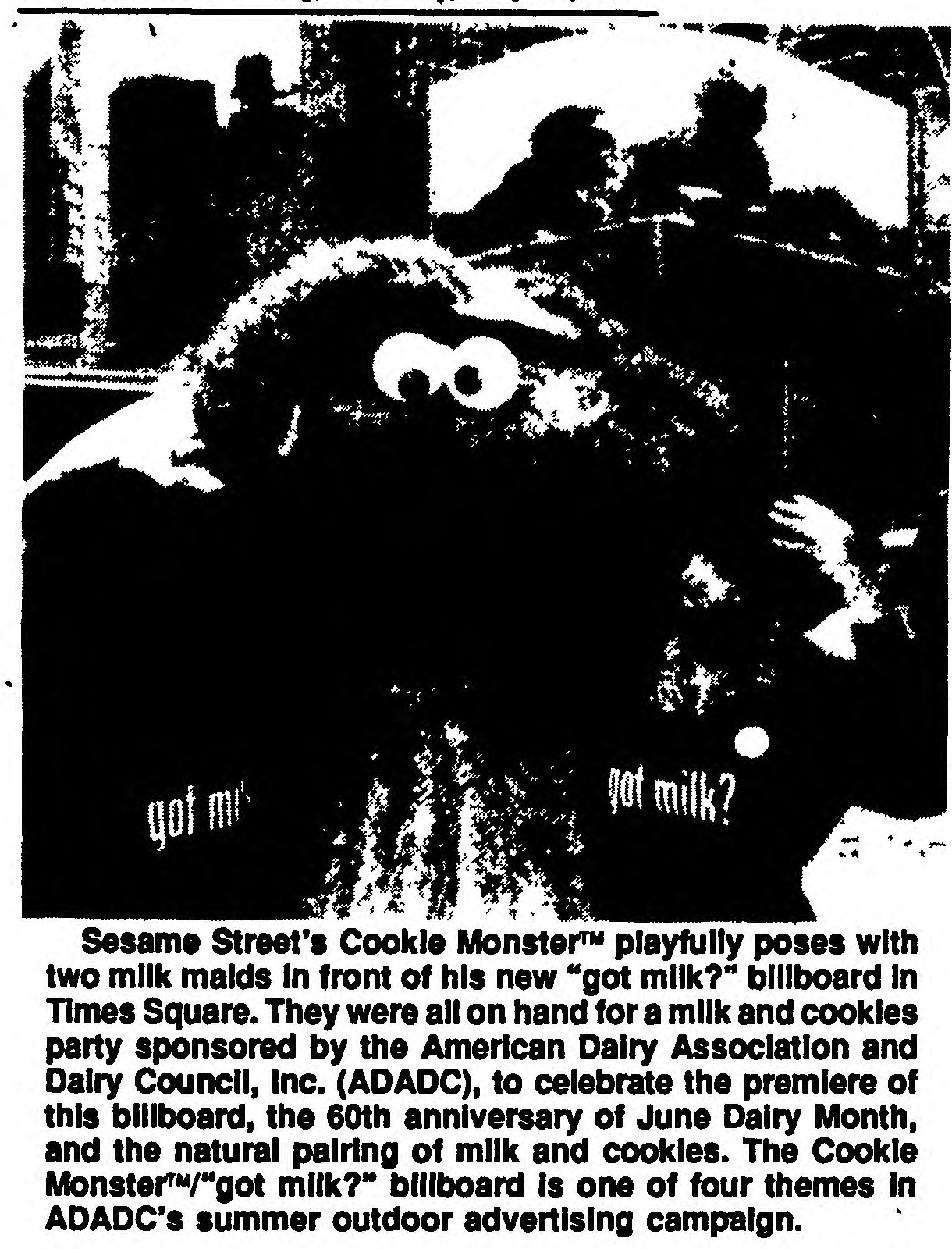 News photo of the Times Square billboard, Lancaster Farming, July 26, 1997