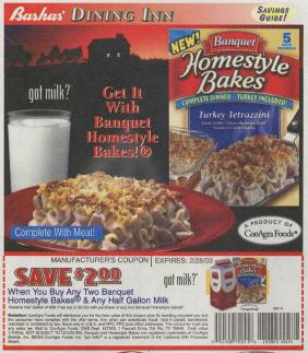 Banquet Homestyle Bakes (coupon/supplement ad)