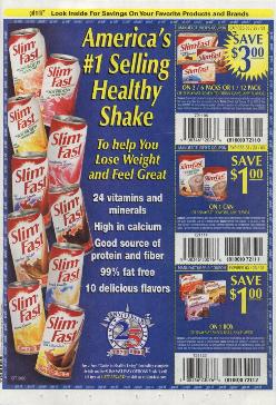 Slim Fast drink (coupon/supplement ad)