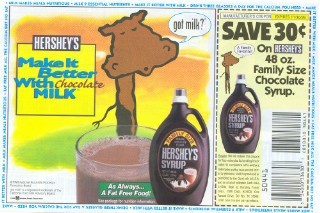 Hershey’s Syrup “Make It Better With Chocolate Milk” (coupon/supplement ad)