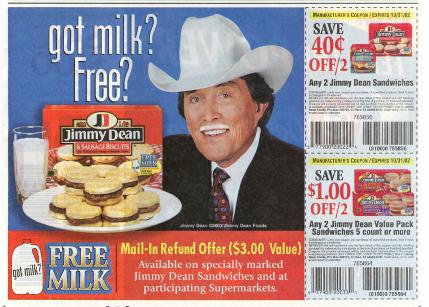 Jimmy Dean Sausage Biscuits (coupon/supplement ad)