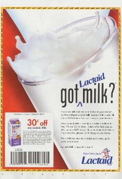 Lactaid Milk (coupon/supplement ad)