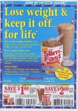 Slim Fast drink (coupon/supplement ad)