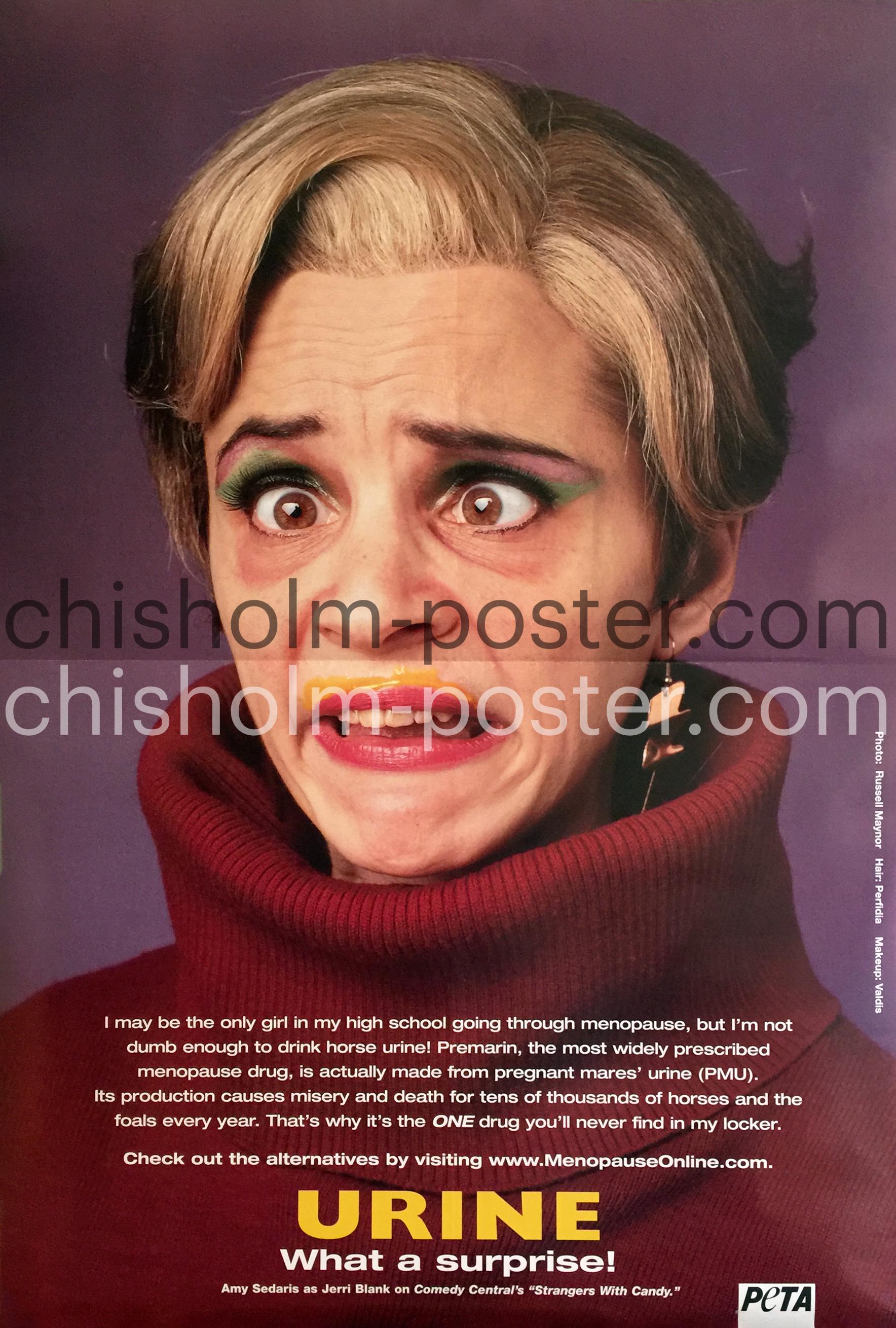 Amy Sedaris as Jerri Blank — URINE, What A Surprise! (PETA postcard) — Enlarged view
