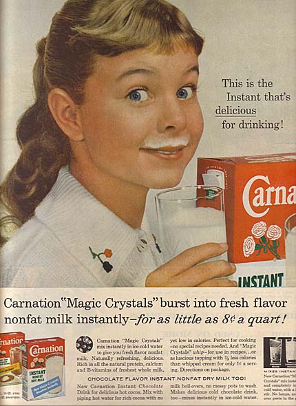 Carnation “Magic Crystals” — Girl, May 1959