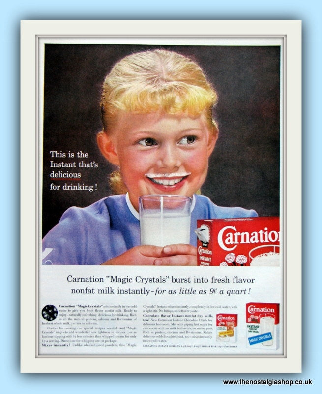 Carnation “Magic Crystals” — 'delicious for drinking'
