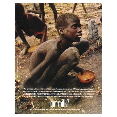 African Boy — Got Milk? AdBusters parody