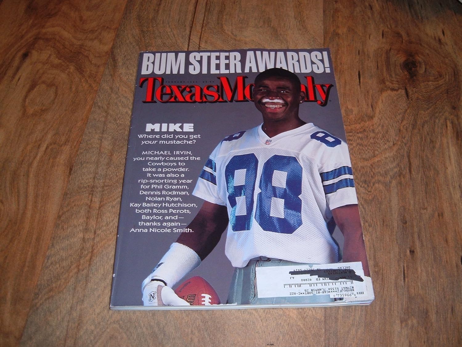 Michael Irvin — MIKE, Where did you get your mustache? (Texas Monthly)