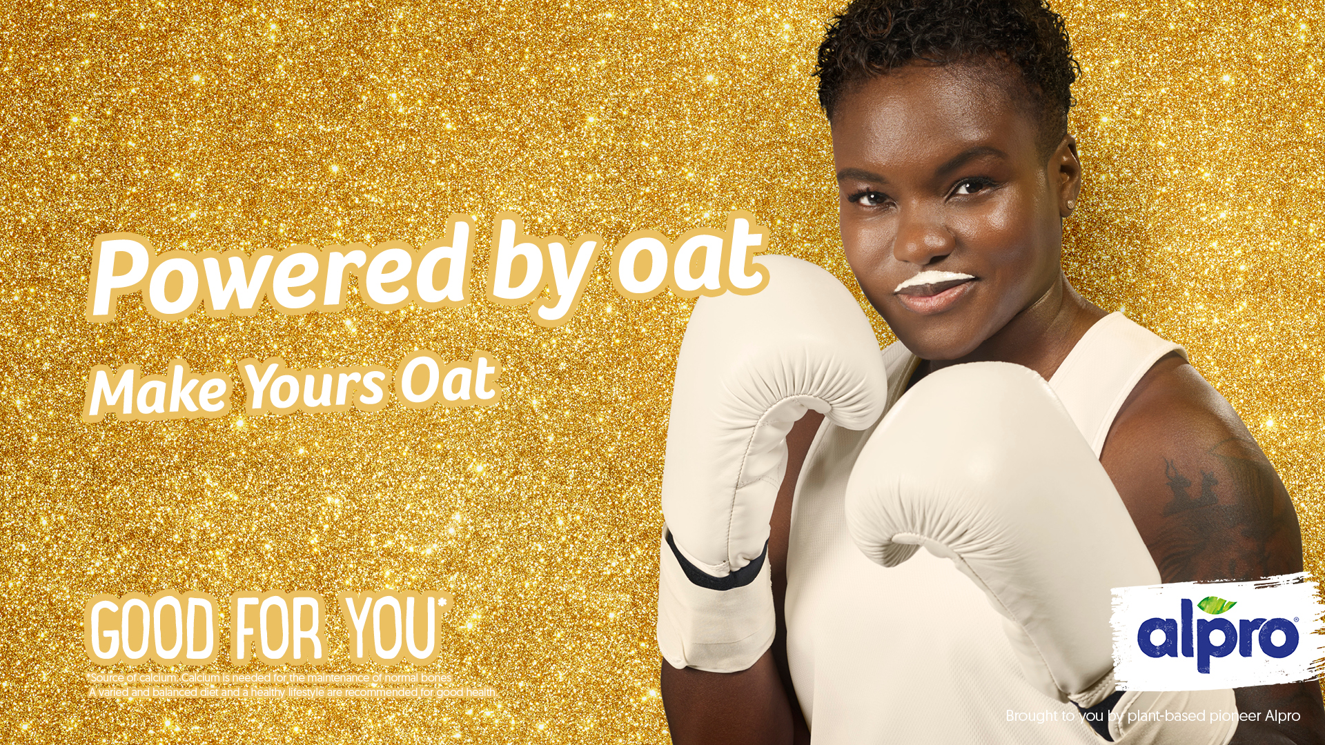 Nicola Adams — 2020 Alpro mOAT-stache recreation