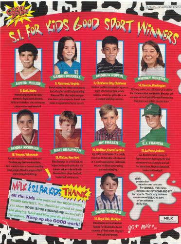 SI for Kids Good Sport Award Winners RED p4 — GM 1998 — the collector historical scan