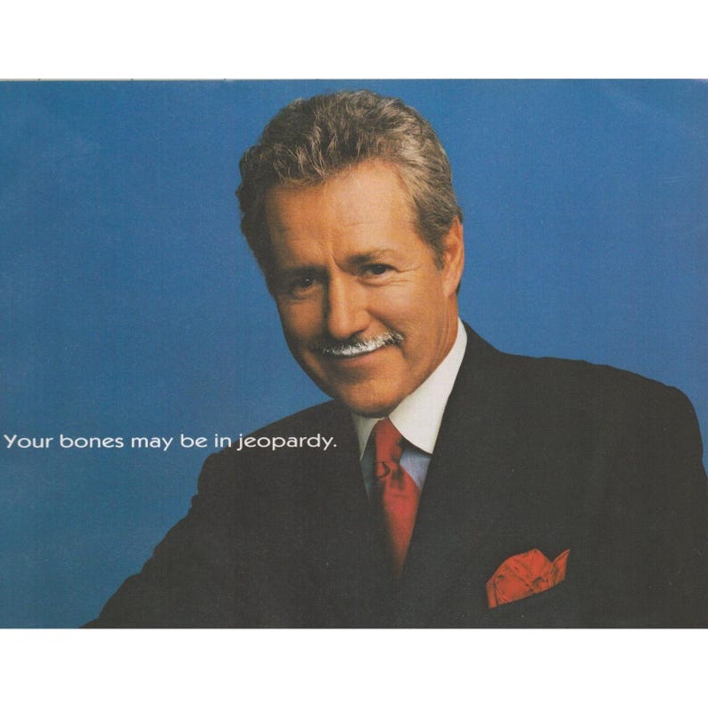 Alex Trebek — high-resolution period seller scan