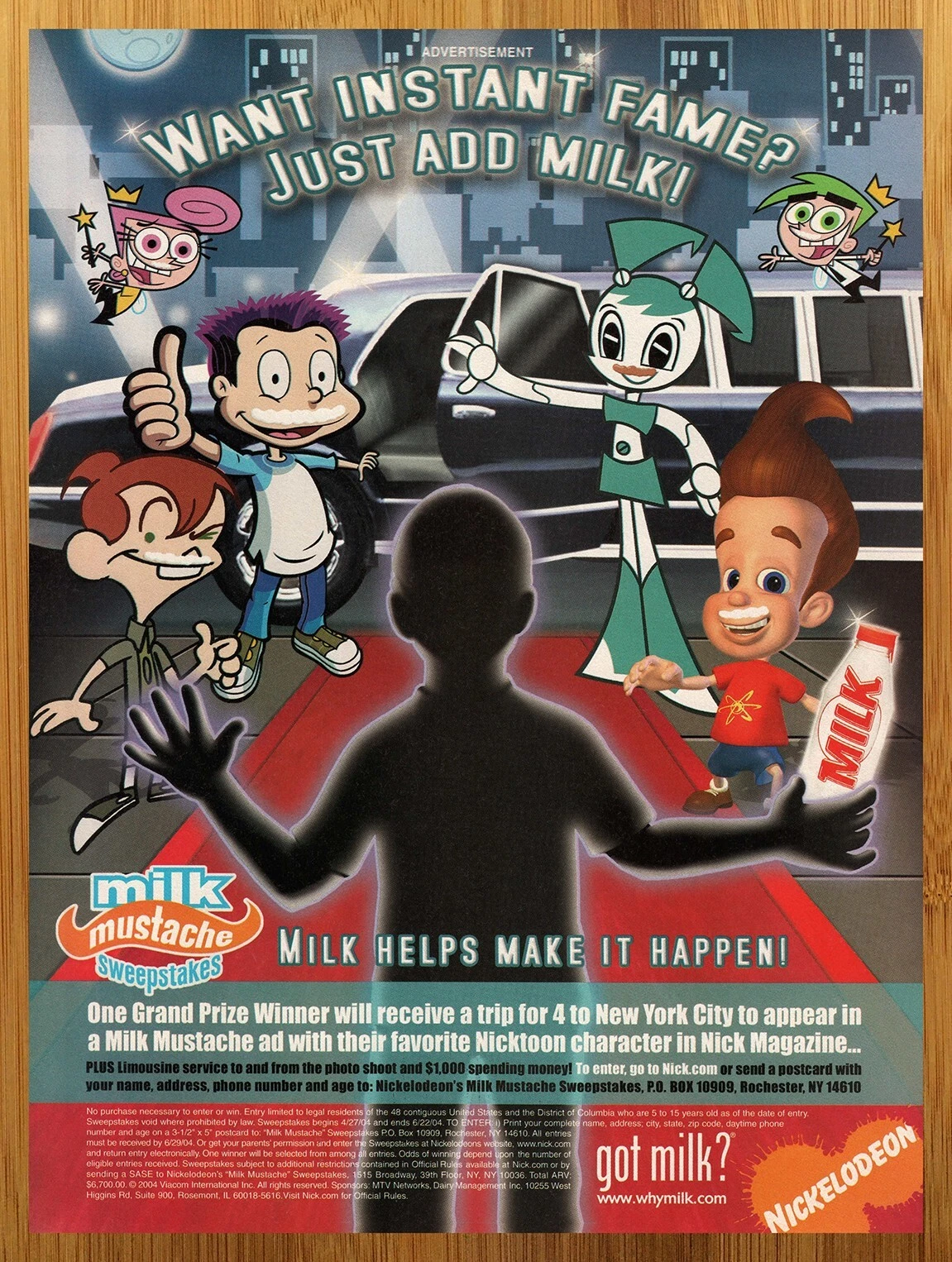 Nickelodeon Milk Mustache Sweepstakes - Want Instant Fame? Just Add Milk!