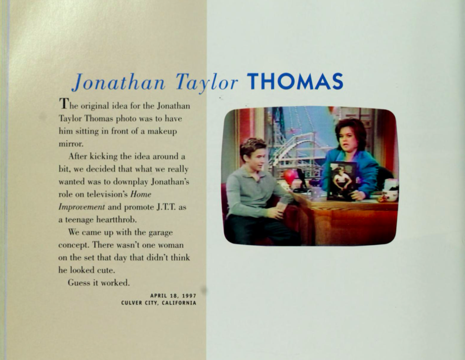 Milk Mustache Book behind-the-scenes page — Jonathan Taylor Thomas
