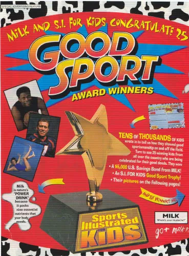 SI for Kids Good Sport Award Winners - red background