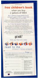 Free Children's Book Offer — Read To Me — 1999