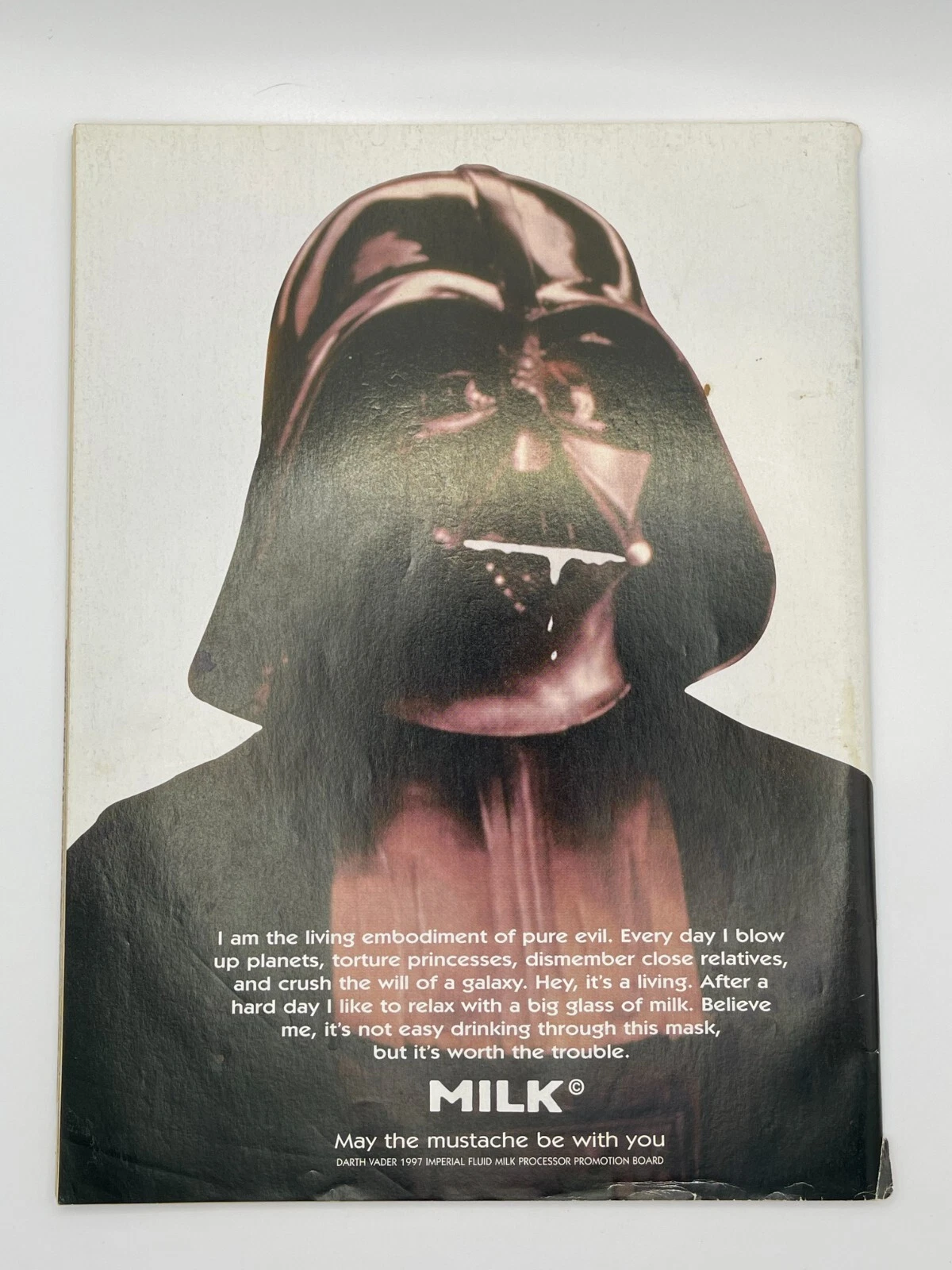 Darth Vader — “MILK — May the mustache be with you”