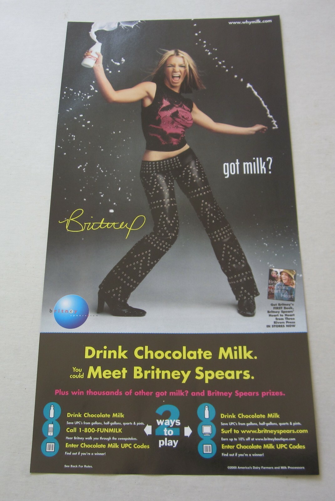 Crazy for Milk & Britney Spears promotional ad — 2000