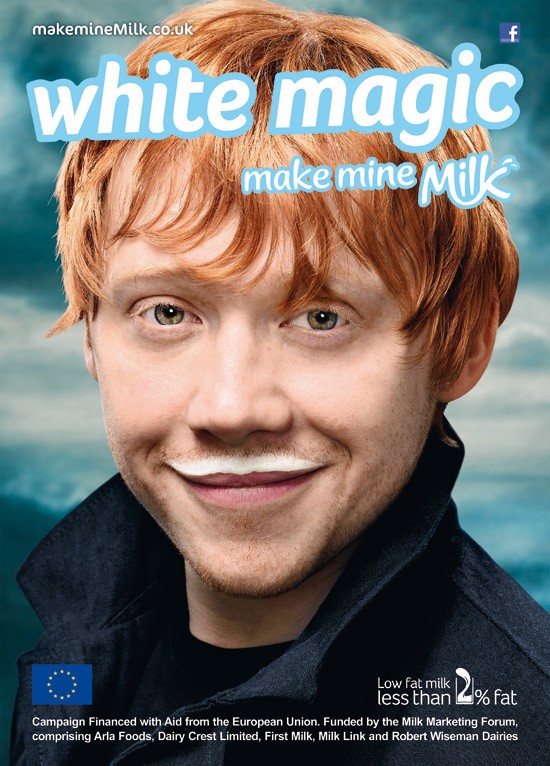 Rupert Grint — Make Mine Milk UK “White Magic”