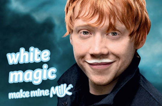 Rupert Grint — Make Mine Milk UK “White Magic” — Web banner crop (landscape)