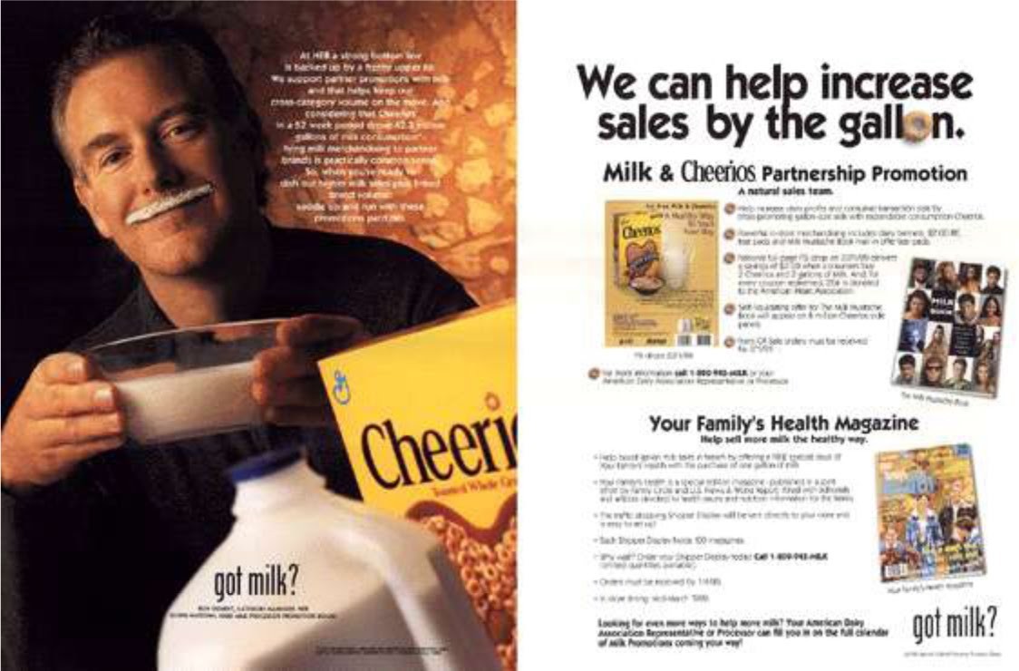 Milk trade ads — "We can help increase sales by the gallon" — Second trade-ad execution