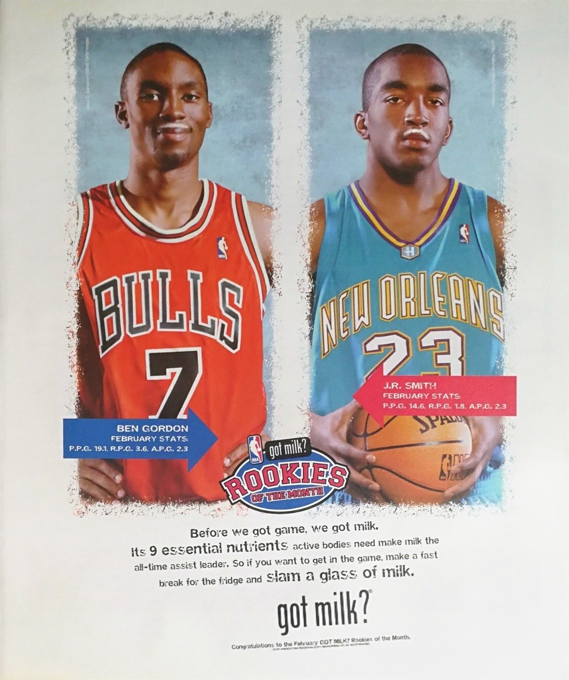 2005 Rookie of the Month - Ben Gordon & J.R. Smith — February 2005 Rookies