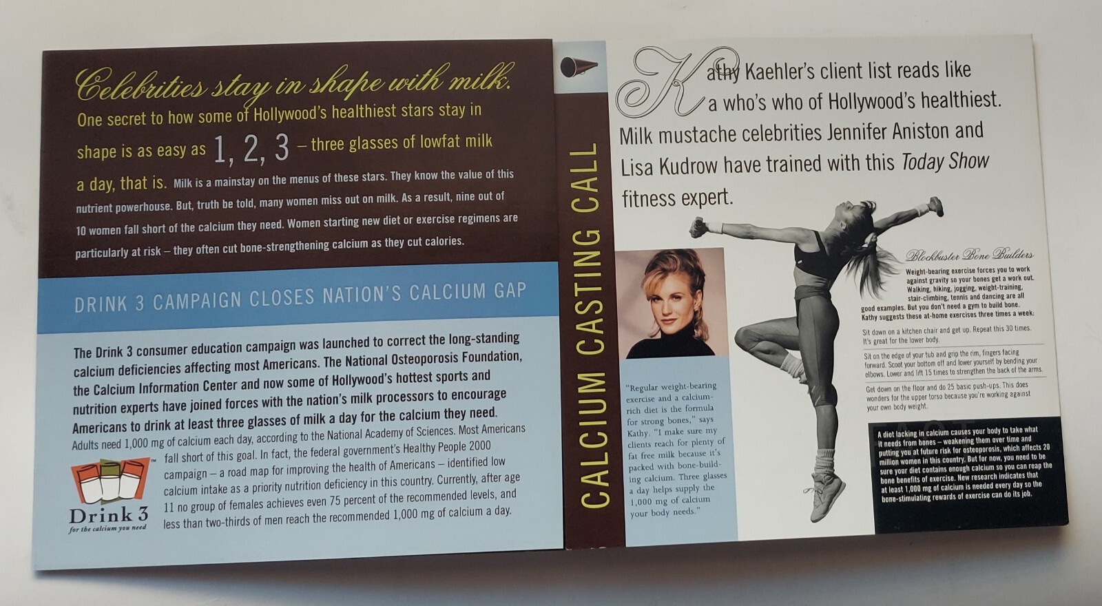 Inside spread — “Calcium casting call”
