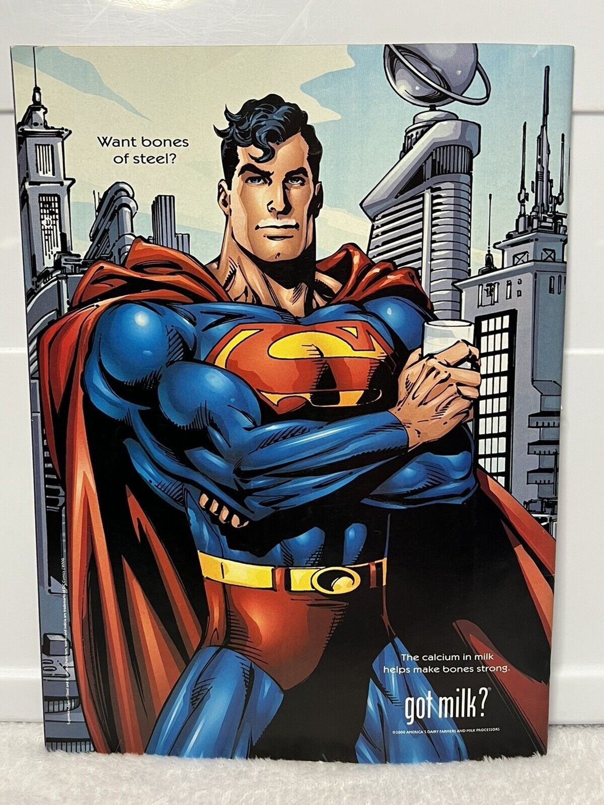 Back cover — Superman “Want bones of steel?”