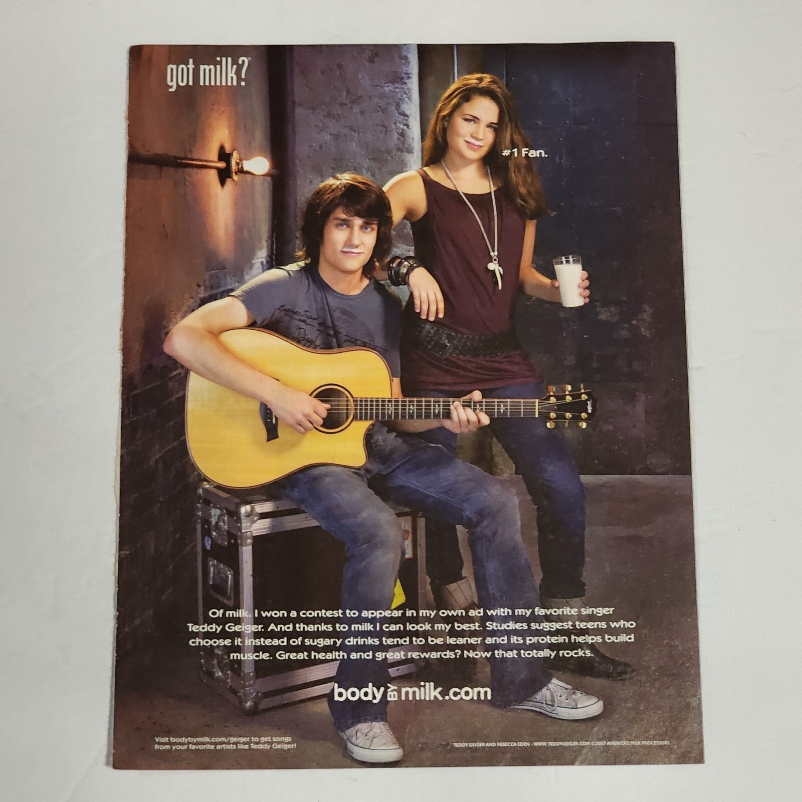 Photograph of the printed magazine page