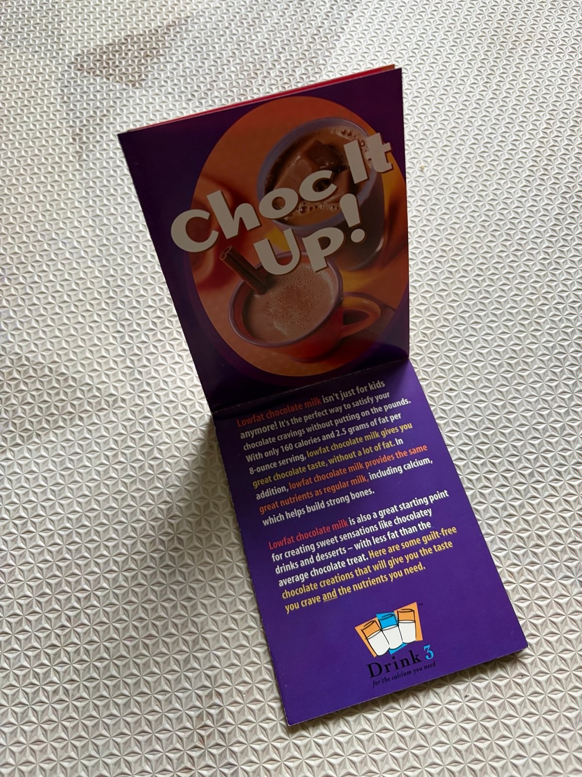 “Choc It Up!” chocolate milk brochure