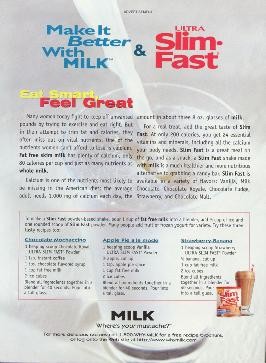 “Make It Better With Milk & Ultra Slim-Fast — Eat Smart, Feel Great”