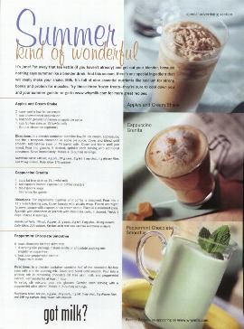 “Summer kind of wonderful” — shakes and smoothies advertorial