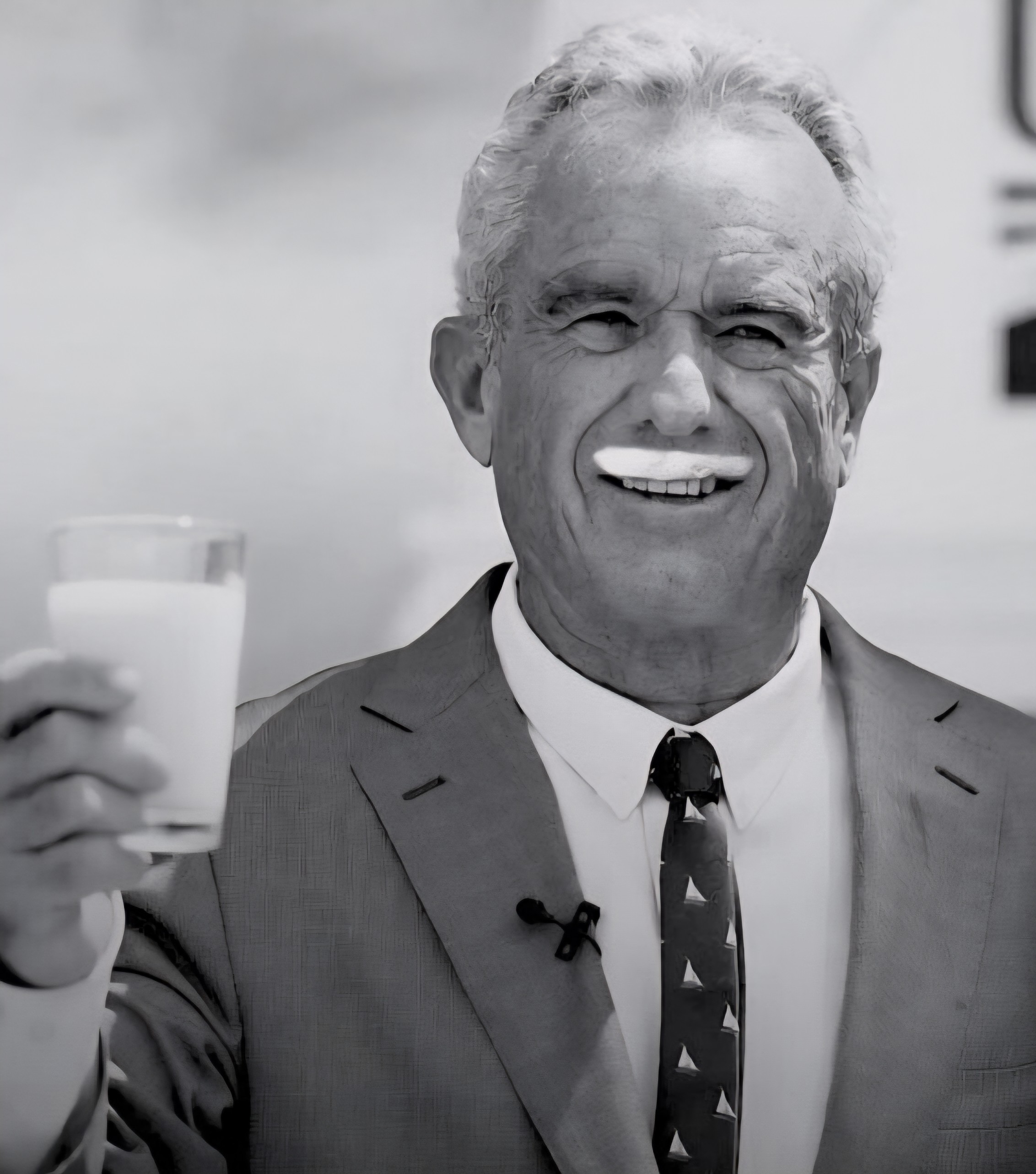 Robert F. Kennedy Jr. with a milk mustache: a crop from a news site, without the poster’s wording